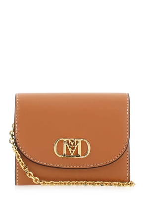 Mcm Caramel Leather Mini Mode Travia Wallet