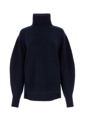 Isabel Marant Midnight Blue Wool Blend Linelli Oversize Sweater