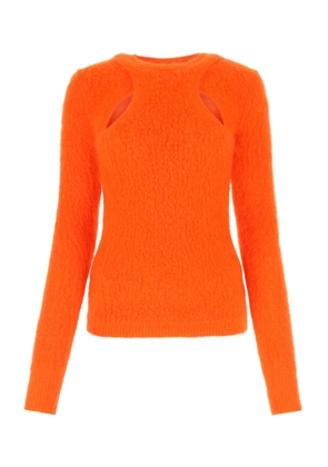 Isabel Marant Fluo Orange Mohair Blend Alford Sweater