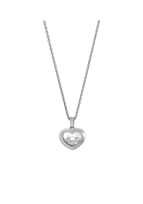 Chopard White Gold And Diamond Happy Diamonds Icons Pendant Necklace