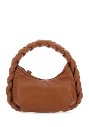 Hereu Brown Nappa Leather Mini Espiga Handbag