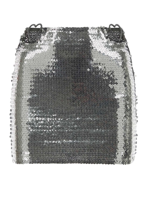 Nensi Dojaka Silver Sequins Mini Skirt