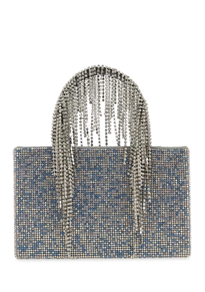 Kara Light-Blue Rhinestones Handbag