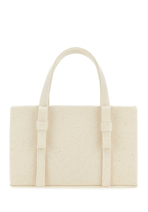 Kara Ivory Canvas Handbag