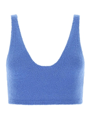 Nanushka Cerulean Blue Wool Blend Crop-Top