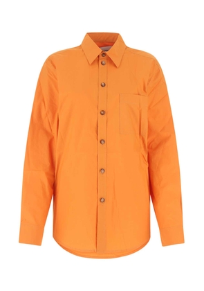 Nanushka Orange Poplin Oversize Shirt