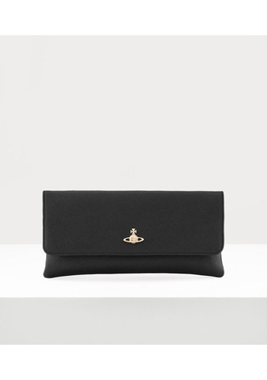Saffiano clutch with flap