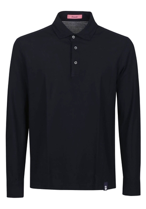 Drumohr Oxford Long Sleeve Polo Shirt