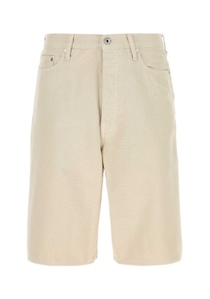 Off-White Sand Cotton Bermuda Shorts