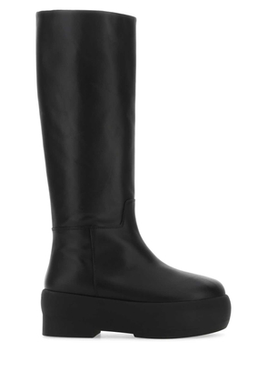 Gia Borghini Black Leather Gia 16 Boots