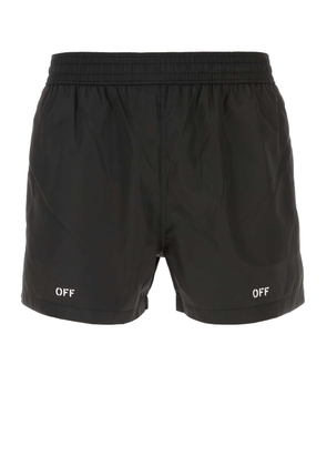 Off-White Black Polyester Swimming Shorts