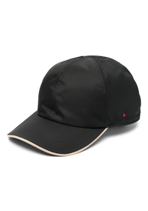 Kiton Black Nylon Baseball Hat With Logo