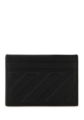 Off-White Black Leather Card Holder