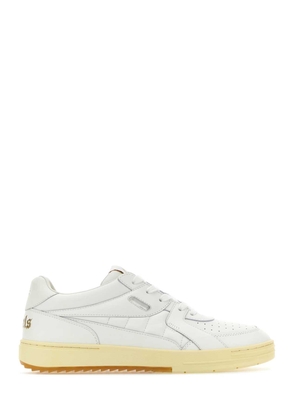 Palm Angels White Leather University Sneakers