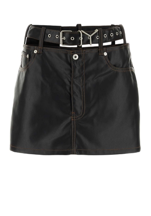 Y/project Black Denim Mini Skirt