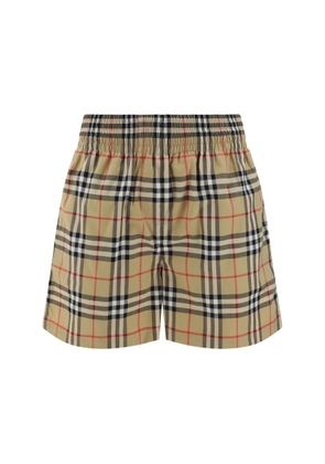 Burberry Beige Vintage Check Cotton Bermuda Shorts