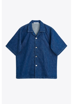 Sunflower #5090 Blue Rinse Denim Shirt With Short Sleeves - Loose Shirt