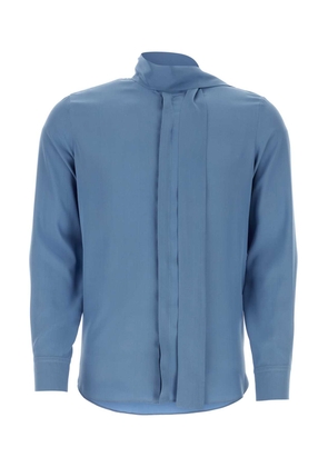 Valentino Garavani Cerulean Blue Silk Shirt