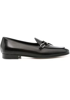 Edhen Milano Black Calf Leather Comporta Loafers