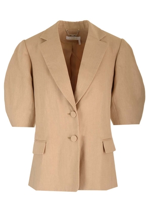 Chloé Single-Breasted Jacket With Balloon Sleeves