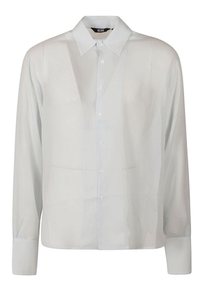 Gcds Georgette Buttoned Long-Sleeved Shirt
