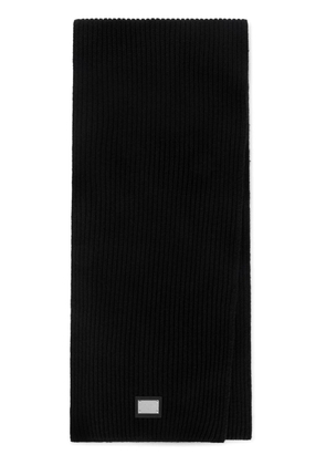 Dolce & Gabbana logo-patch wool scarf - Black