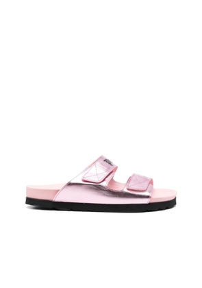 Palm Angels Leather Logo Sandals