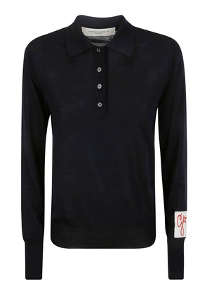 Golden Goose Long-Sleeved Knitted Polo Shirt