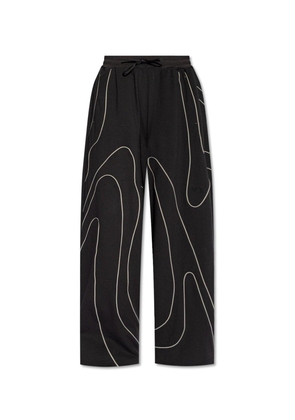 Y-3 Piping-Detailed Wide-Leg Trousers