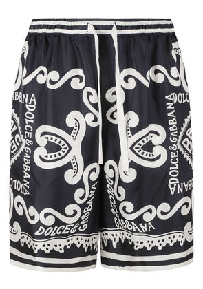 Dolce & Gabbana Elastic Drawstring Waist Printed Shorts