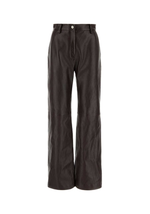 Magda Butrym Dark Brown Leather Pant