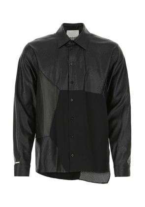 Koché Black Synthetic Leather And Satin Shirt