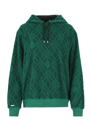 Koché Dark Green Terry Fabric Oversize Sweatshirt