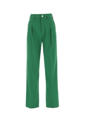 Koché Green Polyester Blend Wide-Leg Pant