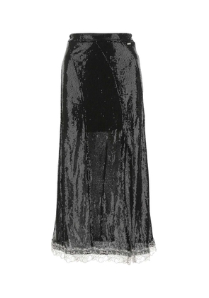 Koché Black Sequins Skirt
