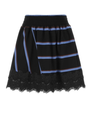 Koché Embroidered Cotton Mini Skirt
