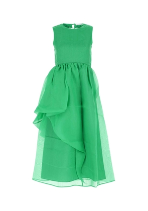 Cecilie Bahnsen Green Cotton Blend Dress