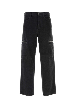 Givenchy Black Stretch Denim Cargo Jeans