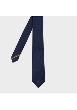 Paul Smith Navy Narrow Silk Tie Blue