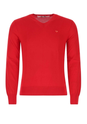 Comme Des Garçons Play Red Cotton Sweater