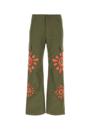 Bluemarble Army Green Cotton Cargo Pant