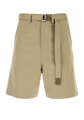 Sacai Cappuccino Cotton Bermuda Shorts