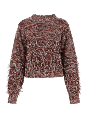 Durazzi Milano Embroidered Cotton Blend Sweater