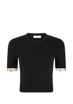 Paco Rabanne Embellished Knit Cropped Top