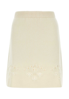 Chloé Ivory Wool Skirt