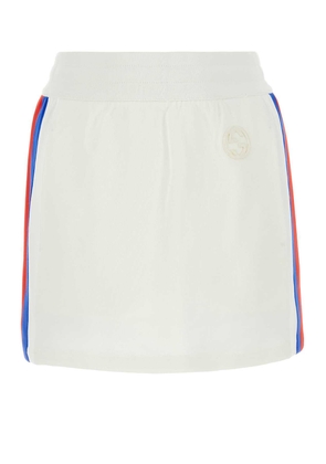 Gucci White Jersey Mini Skirt
