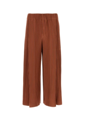 Homme Plissé Issey Miyake Copper Polyester Wide-Leg Pant