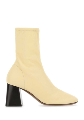 Neous Cream Leather Lepus Ankle Boots