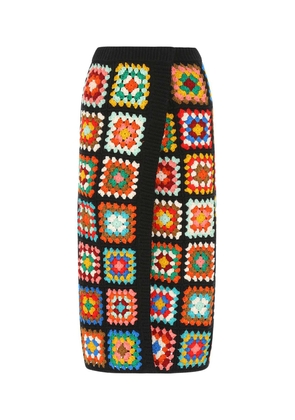 Alanui Multicolor Crochet Skirt