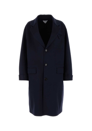 Bottega Veneta Navy Blue Wool Blend Coat